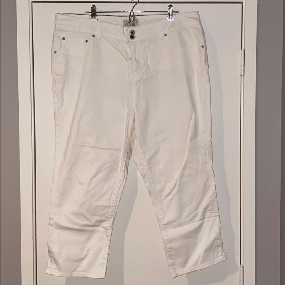 Lucky Brand White Emma Crop Jeans